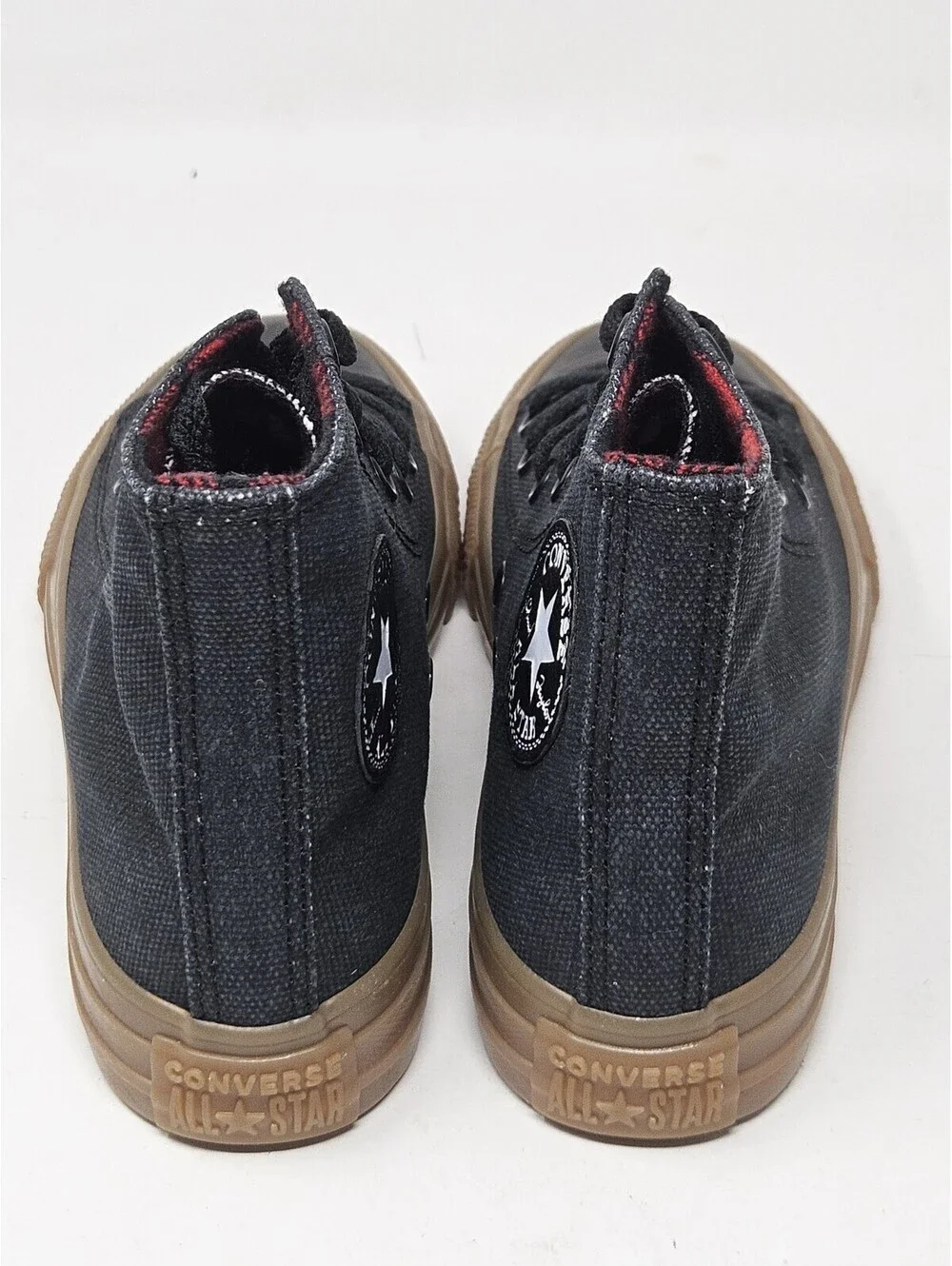 Converse Youth Size 13 Chuck Taylor All Star Gum Bottom Black Flannel Lined